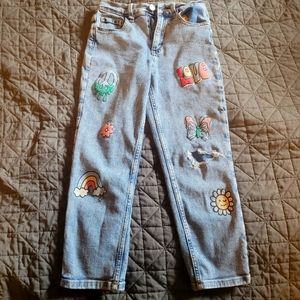 Girls Justice size 12 mom style jeans